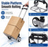 Folding Hand Truck, 1 Pack Portable Dolly Cart with Telescoping Handle, Lightweight Aluminum Alloy Foldable Hand Truck with Solid Rubber Wheels, Compact Moving Cart for Home, Office, Shopping, Travel
