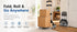 Folding Hand Truck, 1 Pack Portable Dolly Cart with Telescoping Handle, Lightweight Aluminum Alloy Foldable Hand Truck with Solid Rubber Wheels, Compact Moving Cart for Home, Office, Shopping, Travel