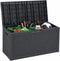 60 Gallon Outdoor Storage Deck Box, 227L Resin Patio Storage Box with Lockable Lid, Waterproof-Look Rattan Deck Box for Cushions, Garden Tools, Pool Accessories, Toys, Patio, Garden and Porch