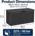 60 Gallon Outdoor Storage Deck Box, 227L Resin Patio Storage Box with Lockable Lid, Waterproof-Look Rattan Deck Box for Cushions, Garden Tools, Pool Accessories, Toys, Patio, Garden and Porch