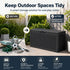 60 Gallon Outdoor Storage Deck Box, 227L Resin Patio Storage Box with Lockable Lid, Waterproof-Look Rattan Deck Box for Cushions, Garden Tools, Pool Accessories, Toys, Patio, Garden and Porch