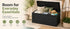 60 Gallon Outdoor Storage Deck Box, 227L Resin Patio Storage Box with Lockable Lid, Waterproof-Look Rattan Deck Box for Cushions, Garden Tools, Pool Accessories, Toys, Patio, Garden and Porch