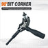 90 Degree Right Angle Drill Bit Adapter with Detachable Auxiliary Handle for Tight Space Screwdriving, Equipment Repair and Fastener Installation Tasks (Universal Screwdriver + 10 Bits)