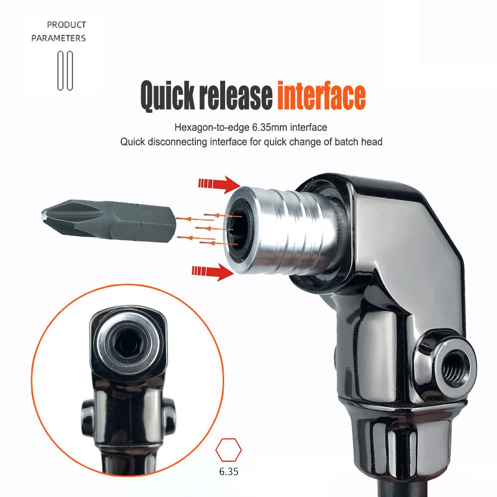 90 Degree Right Angle Drill Bit Adapter with Detachable Auxiliary Handle for Tight Space Screwdriving, Equipment Repair and Fastener Installation Tasks (Universal Screwdriver + 10 Bits)