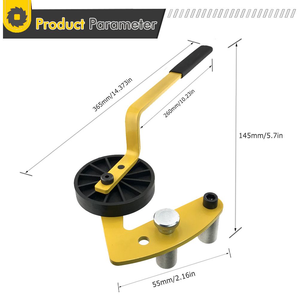 Deck Board Straightening Tool with Anti-Slip Handle and Hard Pressure Roller for Aligning Wooden or Metal Joinery Decking Installation Projects (Yellow)