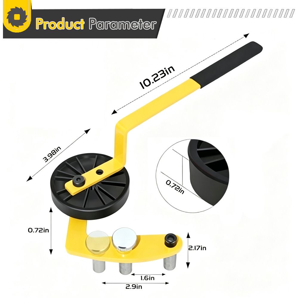 Deck Board Straightening Tool with Anti-Slip Handle and Hard Pressure Roller for Aligning Wooden or Metal Joinery Decking Installation Projects (Yellow)