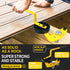Deck Board Straightening Tool with Anti-Slip Handle and Hard Pressure Roller for Aligning Wooden or Metal Joinery Decking Installation Projects (Yellow)