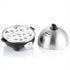 Electric Egg Cooker for 7 Eggs with Automatic Shut-Off, One-Button Operation for Hard-Boiled, Soft-Boiled, and Poached Eggs, Compact Stainless Steel Steamer for Quick Breakfast and Daily Meals (Silver)
