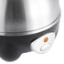 Electric Egg Cooker for 7 Eggs with Automatic Shut-Off, One-Button Operation for Hard-Boiled, Soft-Boiled, and Poached Eggs, Compact Stainless Steel Steamer for Quick Breakfast and Daily Meals (Silver)