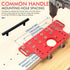 2-in-1 Cabinet Door Drilling Locator Template for Hinge and Handle Installation, Alloy Woodworking Punch Positioner with Scale Marks for Drawer Wardrobe File Cabinet Hardware Mounting (2-in-1 Cabinet Hinge & Handle Drilling Jig)