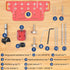 2-in-1 Cabinet Door Drilling Locator Template for Hinge and Handle Installation, Alloy Woodworking Punch Positioner with Scale Marks for Drawer Wardrobe File Cabinet Hardware Mounting (2-in-1 Drilling Jig with Row Hole Guide & Drill Bits Set)