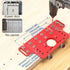 2-in-1 Cabinet Door Drilling Locator Template for Hinge and Handle Installation, Alloy Woodworking Punch Positioner with Scale Marks for Drawer Wardrobe File Cabinet Hardware Mounting (2-in-1 Drilling Jig with Row Hole Guide & Drill Bits Set)