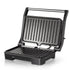 1000W Electric Indoor Grill and Panini Press with Non-Stick Double-Sided Plates, 180-Degree Open Flat Design for Steaks, Skewers, Sausages and Sandwiches, Compact Countertop Cooking Appliance for Everyday Home Meals (Silver)