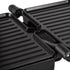 1000W Electric Indoor Grill and Panini Press with Non-Stick Double-Sided Plates, 180-Degree Open Flat Design for Steaks, Skewers, Sausages and Sandwiches, Compact Countertop Cooking Appliance for Everyday Home Meals (Silver)