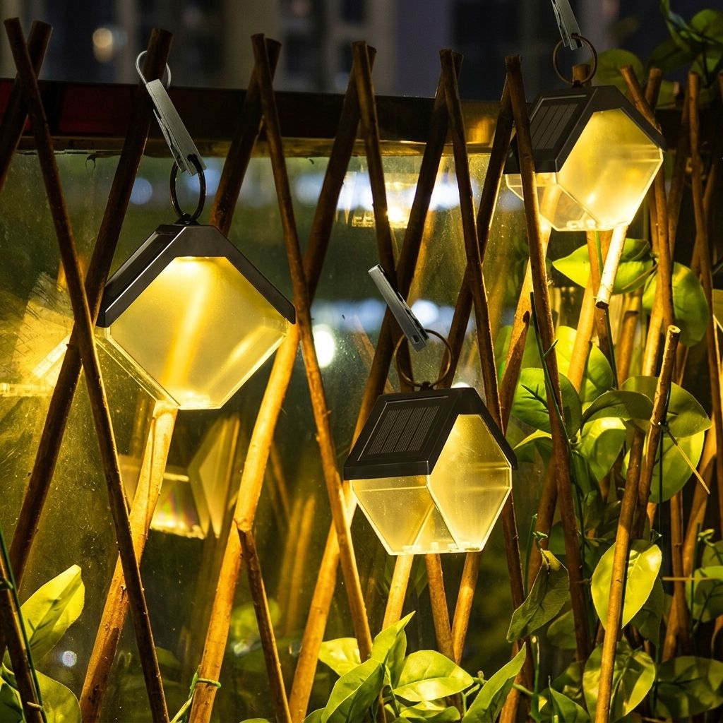 Solar Ice Brick Hanging Light with Auto Dusk-to-Dawn Sensor, IP65 Waterproof Outdoor Decorative Lantern for Garden, Patio, Fence, Courtyard, Campsite, and Pathway Ambient Lighting with Warm White & RGB Multi-Color Modes (12PCS Dual-Color（Warm+RGB）)