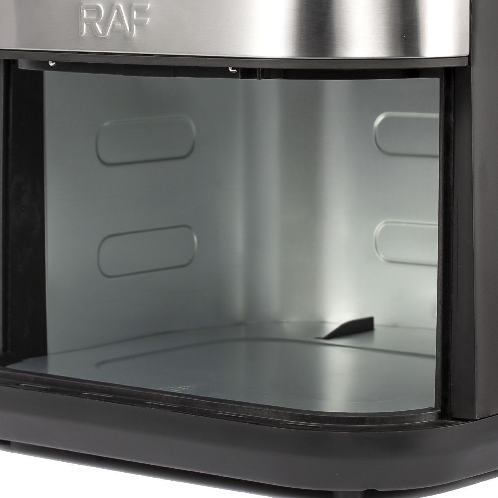 Smart Stainless Steel Air Fryer with Visible Glass Window, Touch and APP Control, Large Capacity for Oil-Free Cooking of Fries, Meat, Vegetables and Desserts in Home Kitchens (Silver)