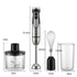 4-in-1 Multifunctional Hand Blender with 304 Stainless Steel Immersion Stick, Chopper Bowl, Whisk Attachment and Measuring Cup for Smoothies, Baby Food, Soups, Cream and Egg Whisking, and Vegetable Chopping in Home Kitchen (5-in-1)