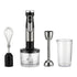 4-in-1 Multifunctional Hand Blender with 304 Stainless Steel Immersion Stick, Chopper Bowl, Whisk Attachment and Measuring Cup for Smoothies, Baby Food, Soups, Cream and Egg Whisking, and Vegetable Chopping in Home Kitchen (5-in-1)