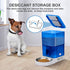 Smart Pet Feeder with WiFi and Button Control, 4L Automatic Cat and Dog Food Dispenser with Removable Stainless Steel Bowl, Ideal for Busy Owners, Travel, and Home Use (Orange, WIFI Version)