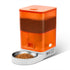 Smart Pet Feeder with WiFi and Button Control, 4L Automatic Cat and Dog Food Dispenser with Removable Stainless Steel Bowl, Ideal for Busy Owners, Travel, and Home Use (Orange, WIFI Version)