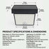 Solar Powered Outdoor LED Floodlight with Remote Control and Motion Sensor, Dual Charging via Solar and USB, Weatherproof Wall Light for Driveway Garden Patio, Choice of 6000K Daylight or 3000K Warm Glow (6000K White，2PCS)