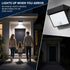 Solar Powered Outdoor LED Floodlight with Remote Control and Motion Sensor, Dual Charging via Solar and USB, Weatherproof Wall Light for Driveway Garden Patio, Choice of 6000K Daylight or 3000K Warm Glow (6000K White，2PCS)