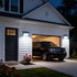 Solar Powered Outdoor LED Floodlight with Remote Control and Motion Sensor, Dual Charging via Solar and USB, Weatherproof Wall Light for Driveway Garden Patio, Choice of 6000K Daylight or 3000K Warm Glow (6000K White，2PCS)