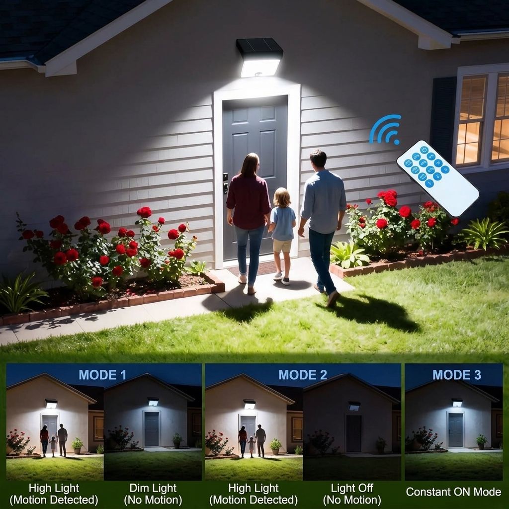 Solar Powered Outdoor LED Floodlight with Remote Control and Motion Sensor, Dual Charging via Solar and USB, Weatherproof Wall Light for Driveway Garden Patio, Choice of 6000K Daylight or 3000K Warm Glow (6000K White（1PCS）+3000K Warm（1PCS）)