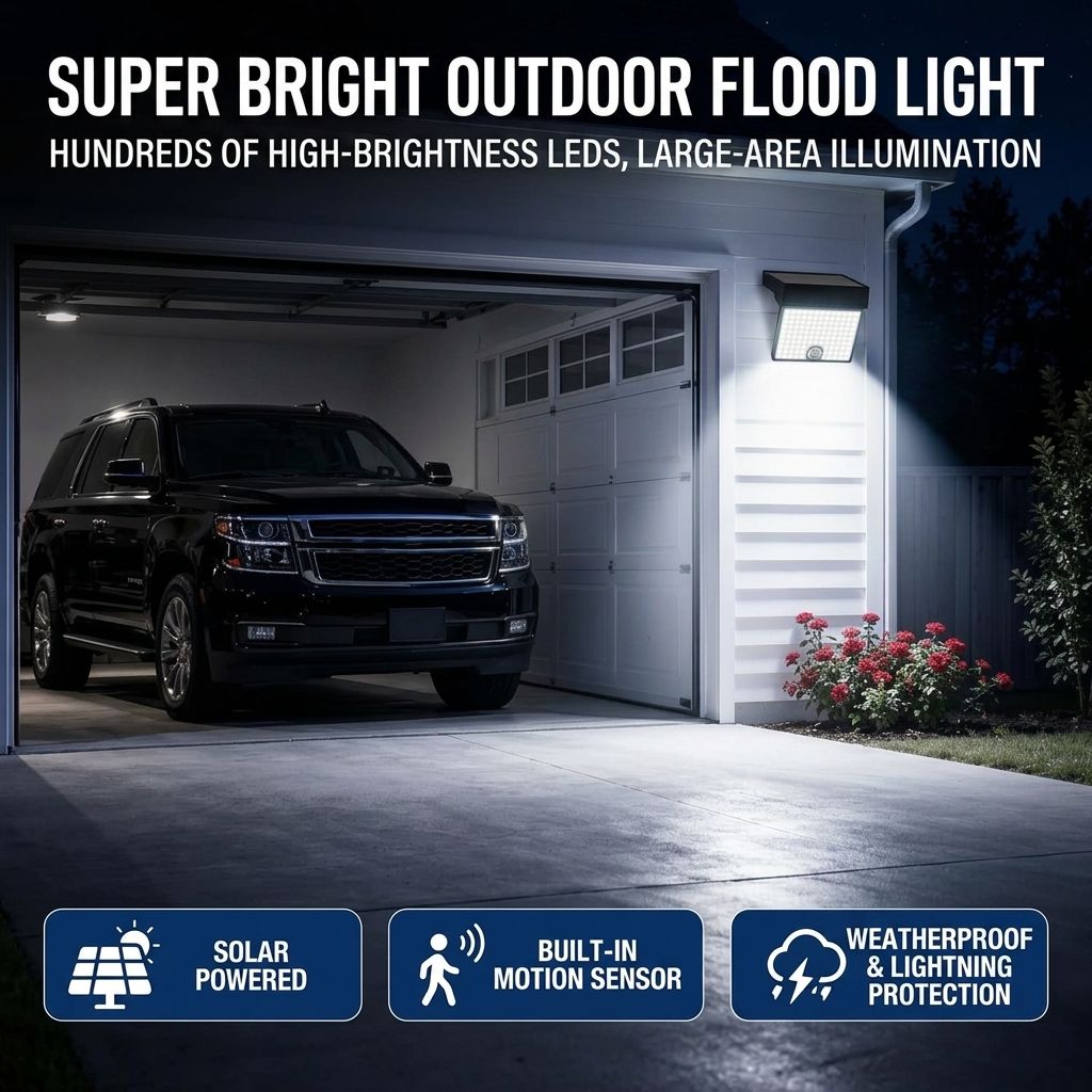 Solar Powered Outdoor LED Floodlight with Remote Control and Motion Sensor, Dual Charging via Solar and USB, Weatherproof Wall Light for Driveway Garden Patio, Choice of 6000K Daylight or 3000K Warm Glow (6000K White（1PCS）+3000K Warm（1PCS）)