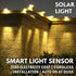 Solar Powered Smart Wall Light with Auto Dusk-to-Dawn Sensor, IP65 Waterproof Fence & Garden Accent Lighting, Available in 3000K Warm White or 6000K Cool White, Ideal for Patio, Pathway, and Courtyard Ambient Glow (8PCS, White Housing‑Cool White Light)