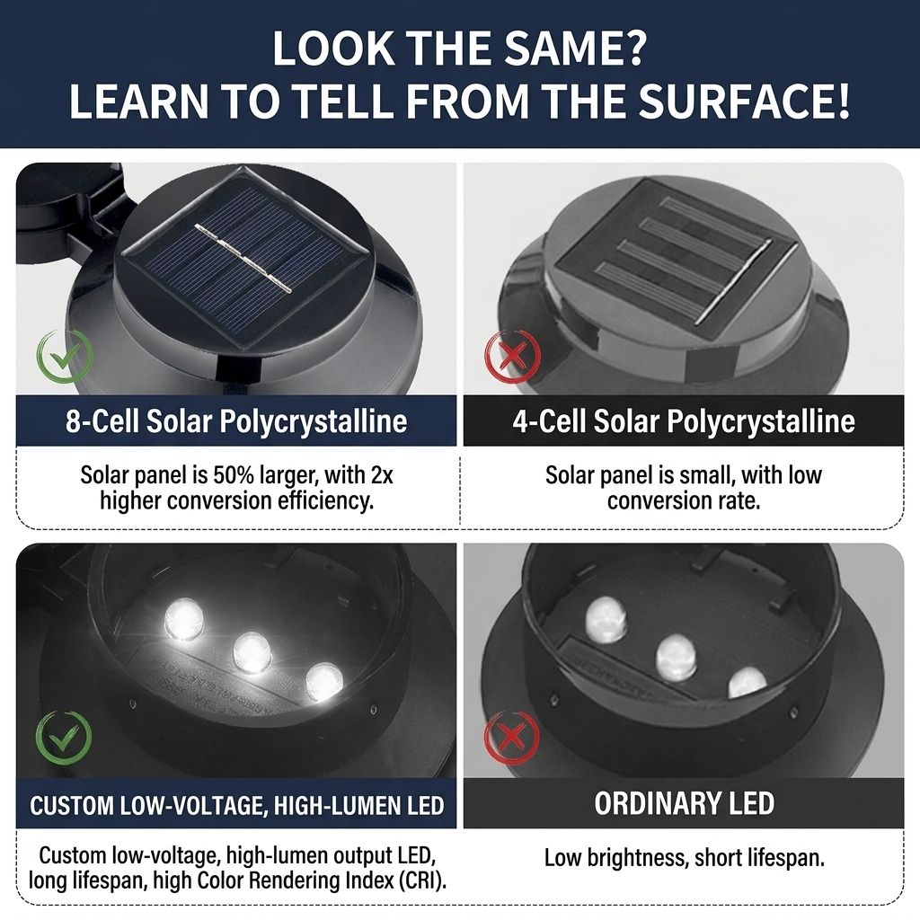 Solar Powered Smart Wall Light with Auto Dusk-to-Dawn Sensor, IP65 Waterproof Fence & Garden Accent Lighting, Available in 3000K Warm White or 6000K Cool White, Ideal for Patio, Pathway, and Courtyard Ambient Glow (8PCS, White Housing‑Cool White Light)