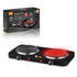 Double Burner Electric Ceramic Cooktop 2000W Countertop Hot Plate with 5-Level Temperature Control, Portable Dual Stove for Home Kitchen Cooking, Frying, Steaming, Boiling, Roasting and Daily Meal Preparation (White)