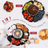 2-in-1 Electric Marshmallow Roaster and Chocolate Fondue Melting Pot with Stainless Steel Grill, Snack Tray and Forks for Cozy Home Gatherings, Date Nights and Holiday Parties (Black)