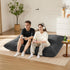 Convertible Bean Bag Sofa Chair with Memory Foam Filling, Adjustable Multi-Position Lounger for Reading, Sleeping, Gaming, and Home Office in Small Apartments and Living Rooms (Black)
