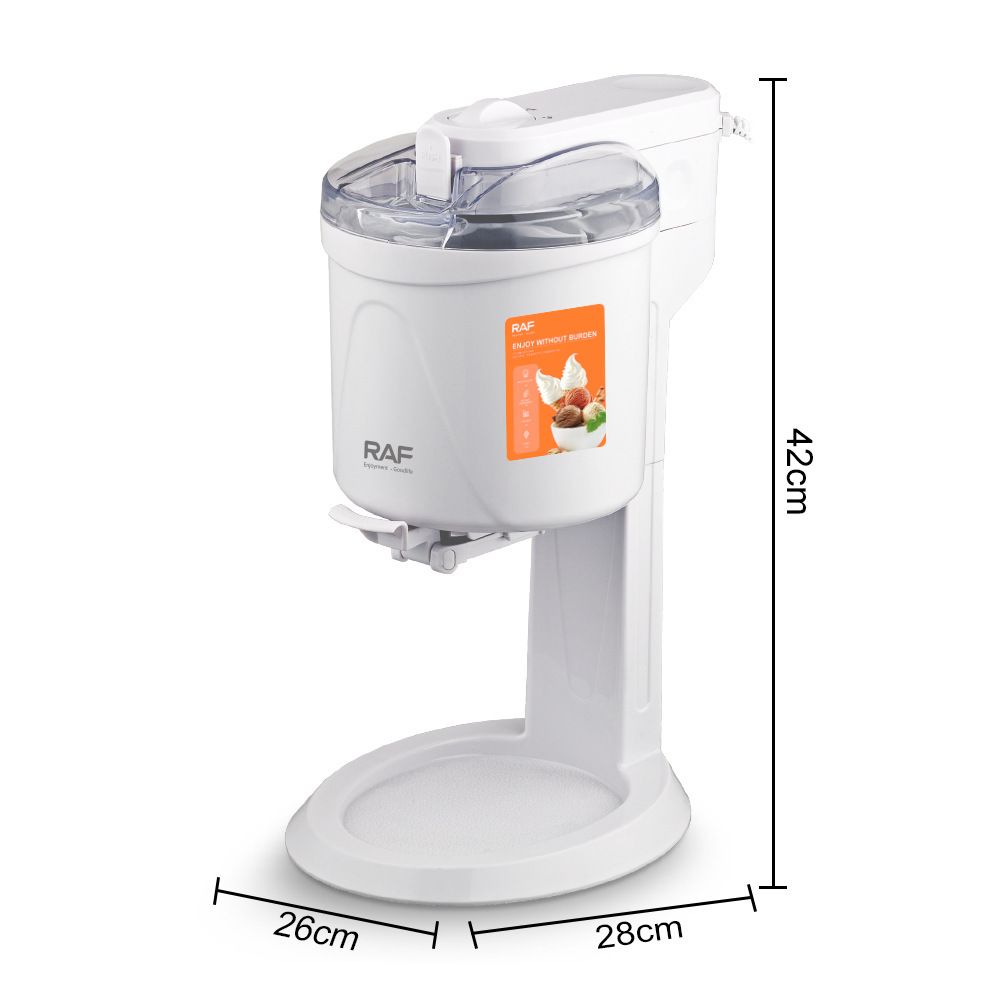 Automatic Ice Cream Maker for Home Use, Compact Countertop Machine for Fresh DIY Desserts, Soft Serve, Sorbet, Frozen Yogurt, Kids-Friendly Sweet Treats, One-Touch Operation, Easy-Clean Design (White)