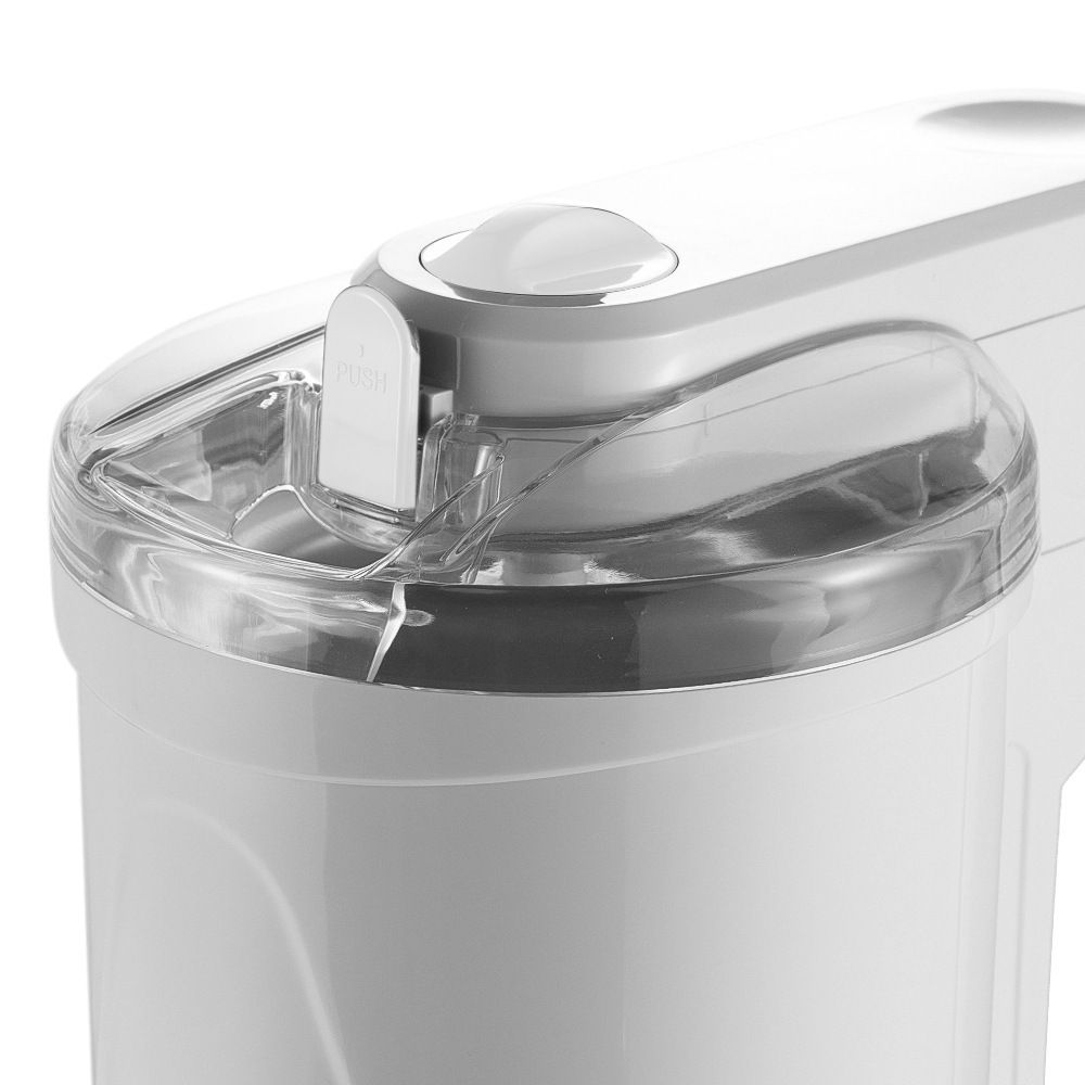 Automatic Ice Cream Maker for Home Use, Compact Countertop Machine for Fresh DIY Desserts, Soft Serve, Sorbet, Frozen Yogurt, Kids-Friendly Sweet Treats, One-Touch Operation, Easy-Clean Design (White)