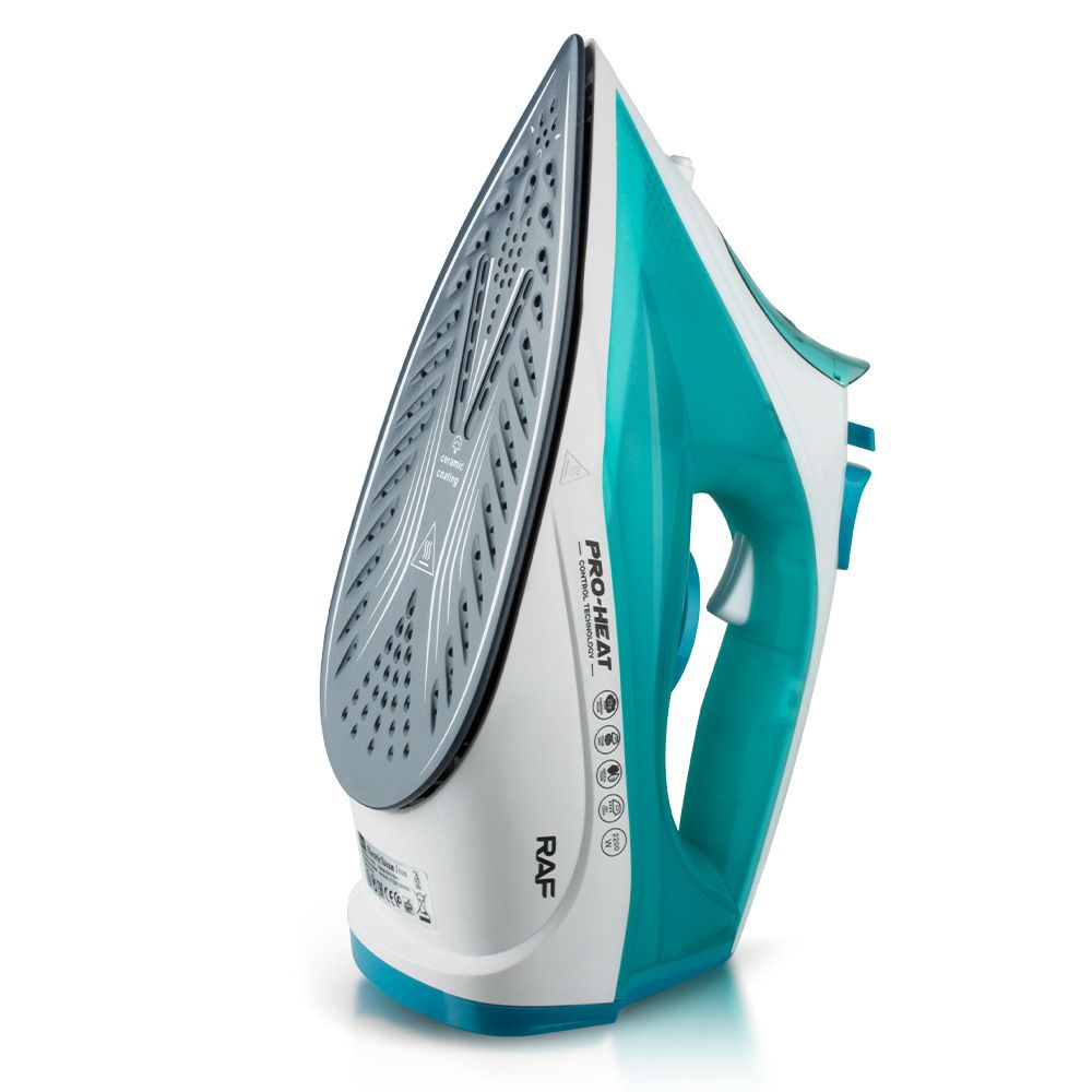 2200W Handheld Electric Steam Iron with Ceramic Soleplate, Continuous Steam and Vertical Ironing for Home Clothes Wrinkles (Black)