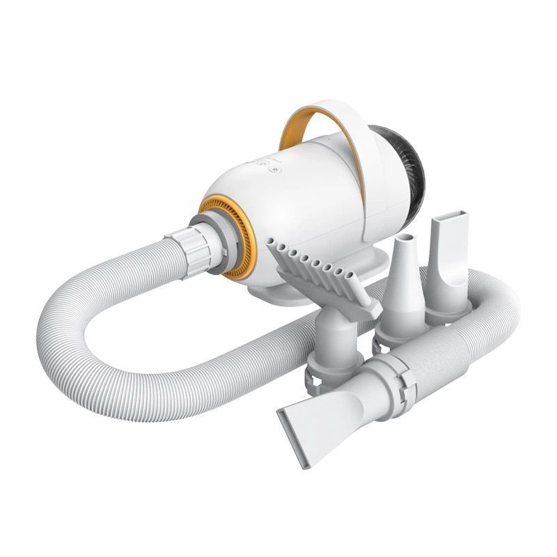 Smart Pet Grooming Dryer with Adjustable Speed Temperature and Replaceable Nozzles for Quick Drying and Loose Hair Removal After Bathing for Cats and Dogs at Home (Upgraded Blow & Suction Pet Dryer)