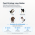 Smart Pet Grooming Dryer with Adjustable Speed Temperature and Replaceable Nozzles for Quick Drying and Loose Hair Removal After Bathing for Cats and Dogs at Home (Upgraded Blow & Suction Pet Dryer)