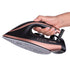 Professional Steam Station Iron with Ceramic Soleplate and Large Water Tank for Fast Wrinkle Removal on All Fabrics at Home (Black)