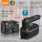 Portable Handheld Steam Iron with 180° Rotating Handle for Home and Travel, Compact Garment Steamer for Wrinkle Removal and Fabric Care (Black)