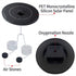 Solar-Powered Aquarium Air Pump with 2000mAh Backup Battery, Dual Outlets for Fish Tank, Pond & Landscape Water Feature, Automatic Aeration Day and Night, Cordless Oxygenator for Healthy Aquatic Life (Black)