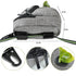 Compact mini backpack dog waste bag holder keeps your hands free during walks and training. Clips to leash or harness, stores rolls of bags plus small treats. Say goodbye to messy pockets. (Grey)