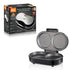 Electric Omelette Maker with Dual Non-Stick Cooking Plates, 850W Double-Sided Heating for Quick Breakfast Eggs, Patties, and Mini Pancakes in Home Kitchens (Black)