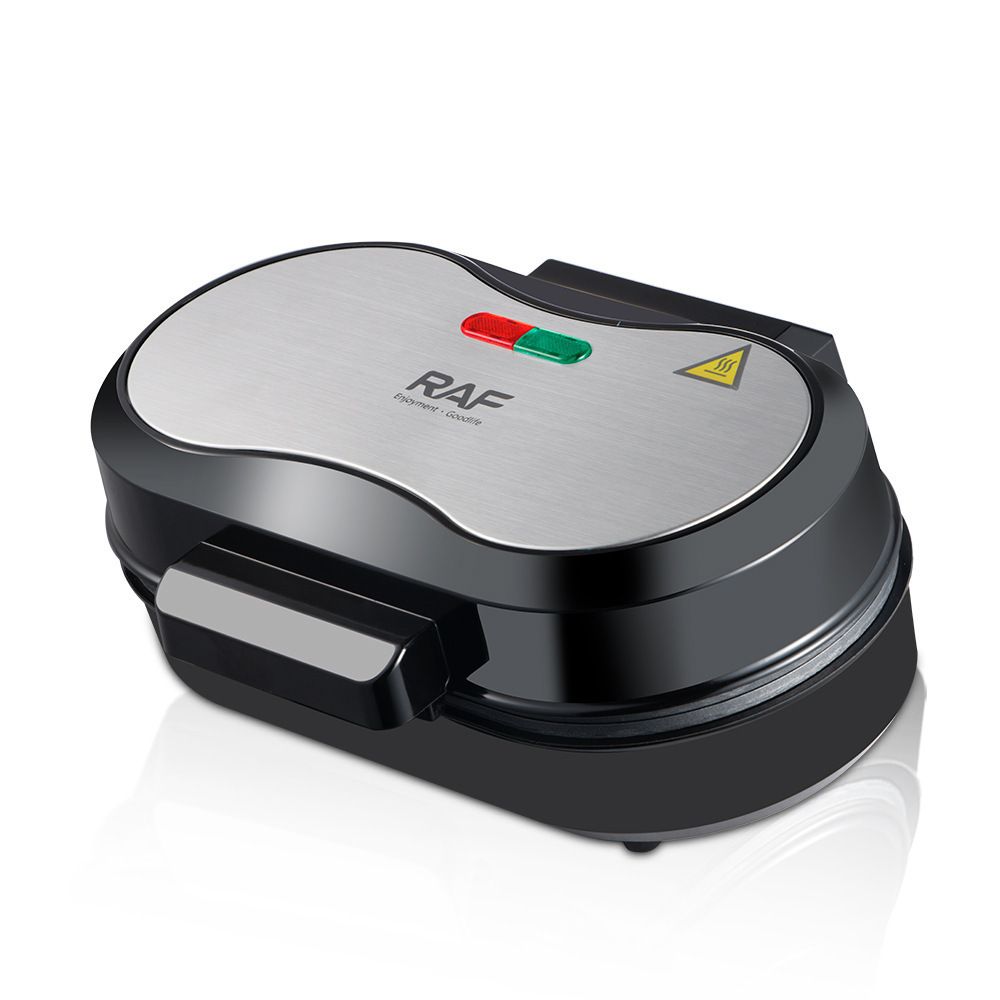 Electric Omelette Maker with Dual Non-Stick Cooking Plates, 850W Double-Sided Heating for Quick Breakfast Eggs, Patties, and Mini Pancakes in Home Kitchens (Black)