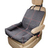 Waterproof Dog Car Seat Bed for Front Passenger Seat, Portable Pet Car Booster Seat with Anti-Slip Base and Soft Bolster, Travel Dog Bed for Small Pets, Machine Washable Pet Seat Protector for Cars (Coffee)