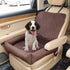 Waterproof Dog Car Seat Bed for Front Passenger Seat, Portable Pet Car Booster Seat with Anti-Slip Base and Soft Bolster, Travel Dog Bed for Small Pets, Machine Washable Pet Seat Protector for Cars (Khaki)