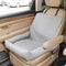 Waterproof Dog Car Seat Bed for Front Passenger Seat, Portable Pet Car Booster Seat with Anti-Slip Base and Soft Bolster, Travel Dog Bed for Small Pets, Machine Washable Pet Seat Protector for Cars (LightGrey)