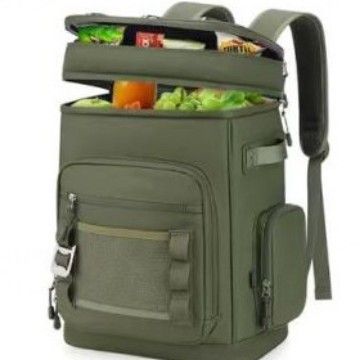 Large Capacity 30L Insulated Cooler Backpack Leakproof Waterproof Thermal Bag for Outdoor Picnic Camping Beach Fishing Travel Hiking and Day Trips (ArmyGreen)