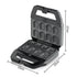 6-in-1 Multifunctional Sandwich Maker with Interchangeable Non-Stick Plates for Waffles, Paninis, Donuts, Madeleines and Cartoon Snacks, Compact Countertop Appliance for Quick Family Meals (Silver)